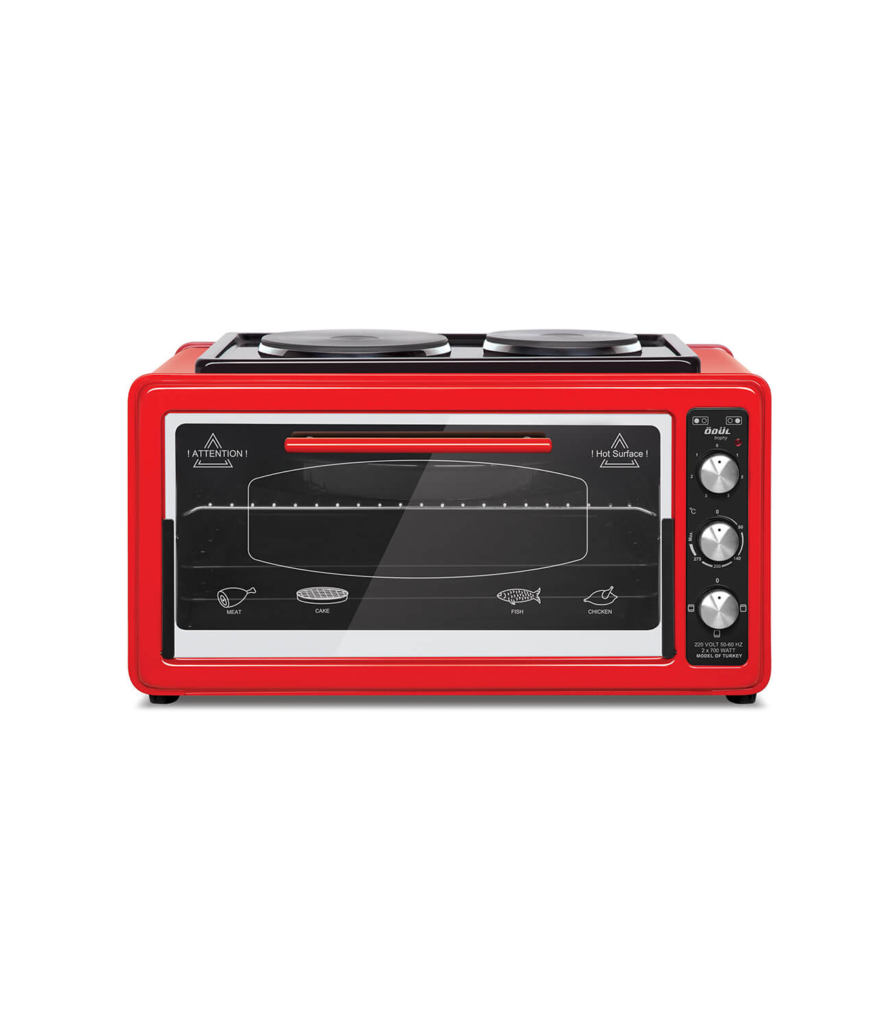 3840 38 Lt / with hotplate / red